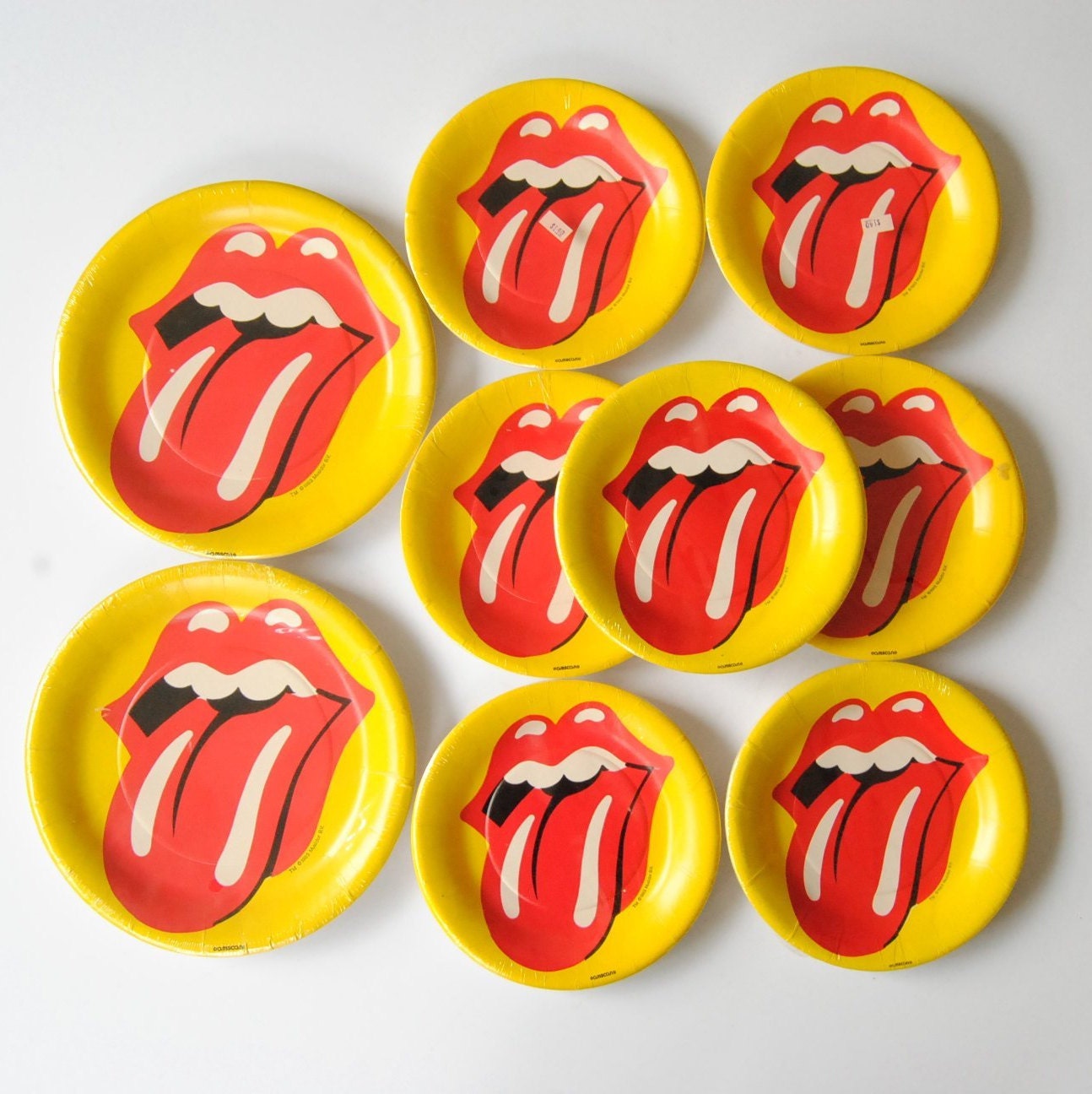 80s Vintage Rolling Stones Memorabilia Paper Plates | Etsy