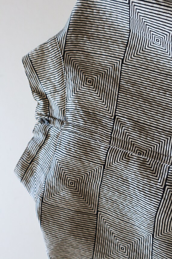 Gianni Versace acetate Sheer stripe faded rag logo button Long sleeve shirt tops Dark green khaki 46