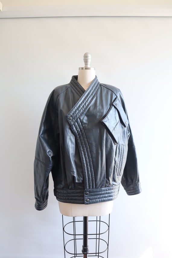 Anne Marie Beretta Vintage Oversized Leather Outer