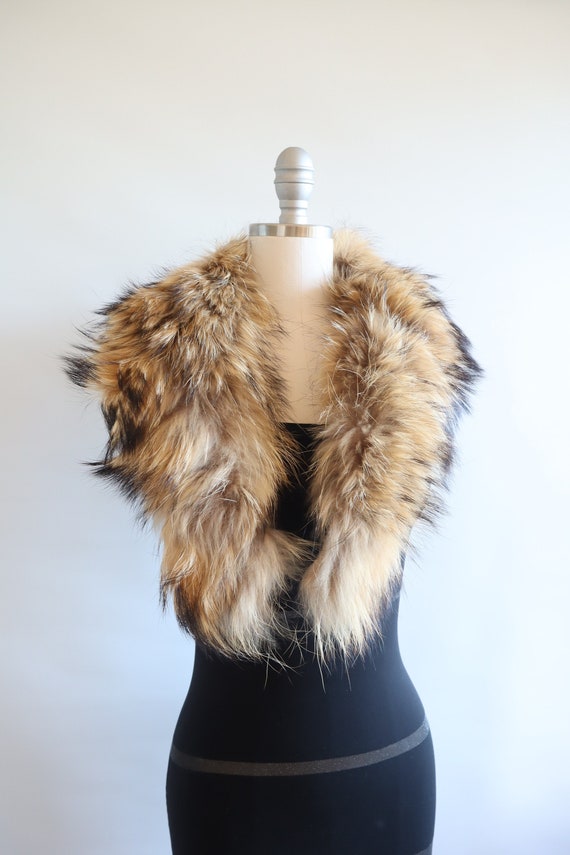 Vintage Coyote 50s Fur Stole Collar Shawl Wrap Bro