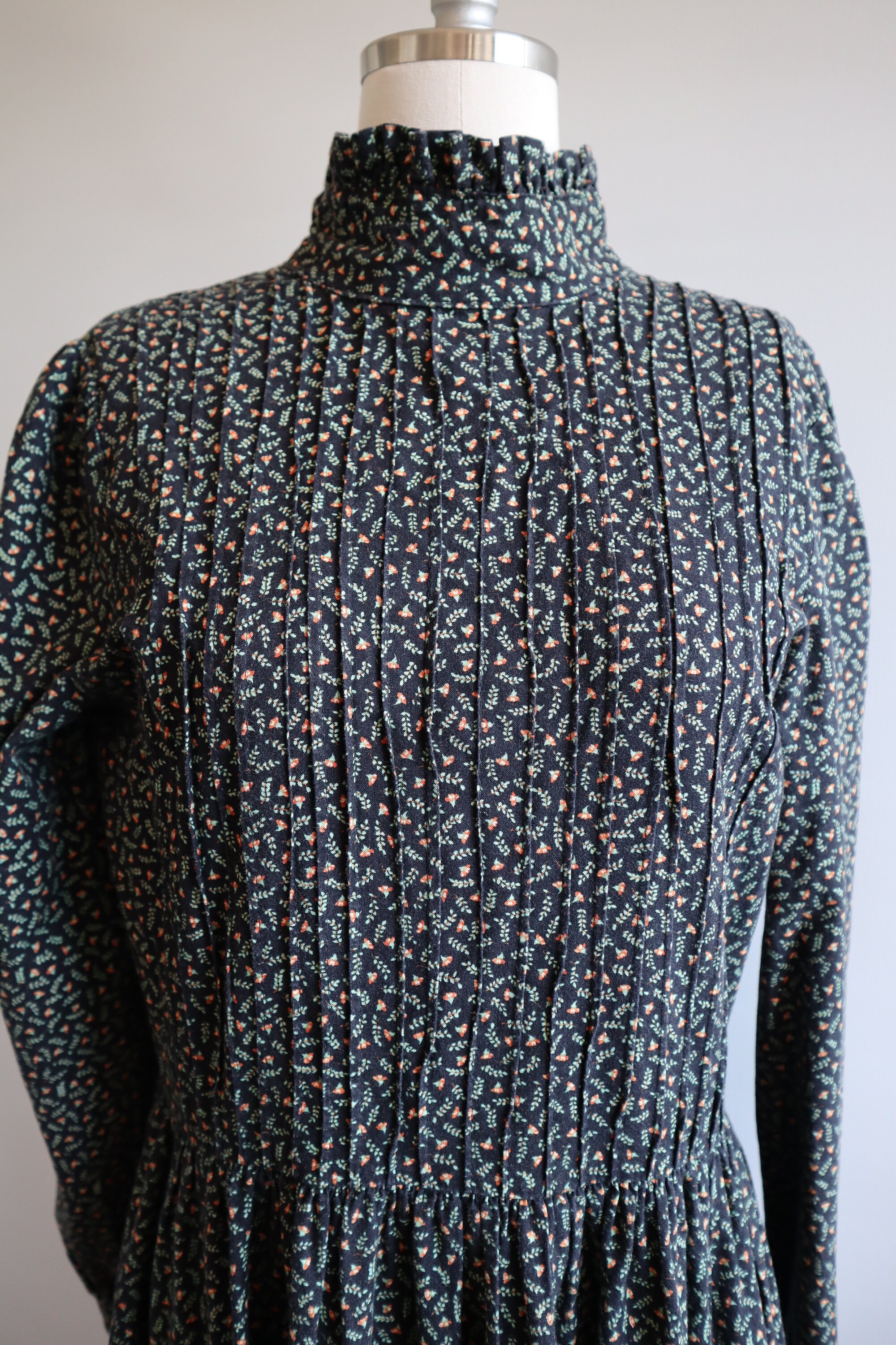 Laura Ashley Maxi Prairie Dress With Long Sleeves Bohemian - Etsy