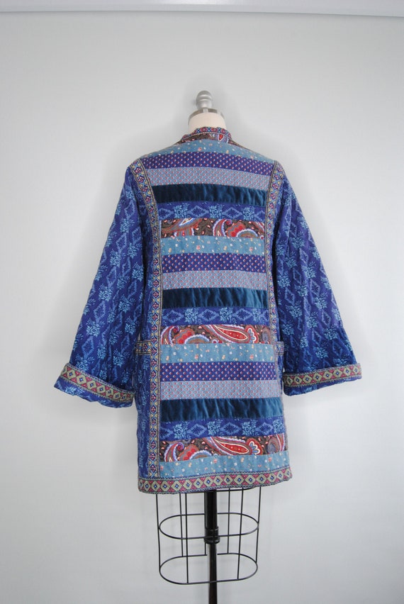 Suttles & Seawinds Quilted Open Front Jacket M/L B