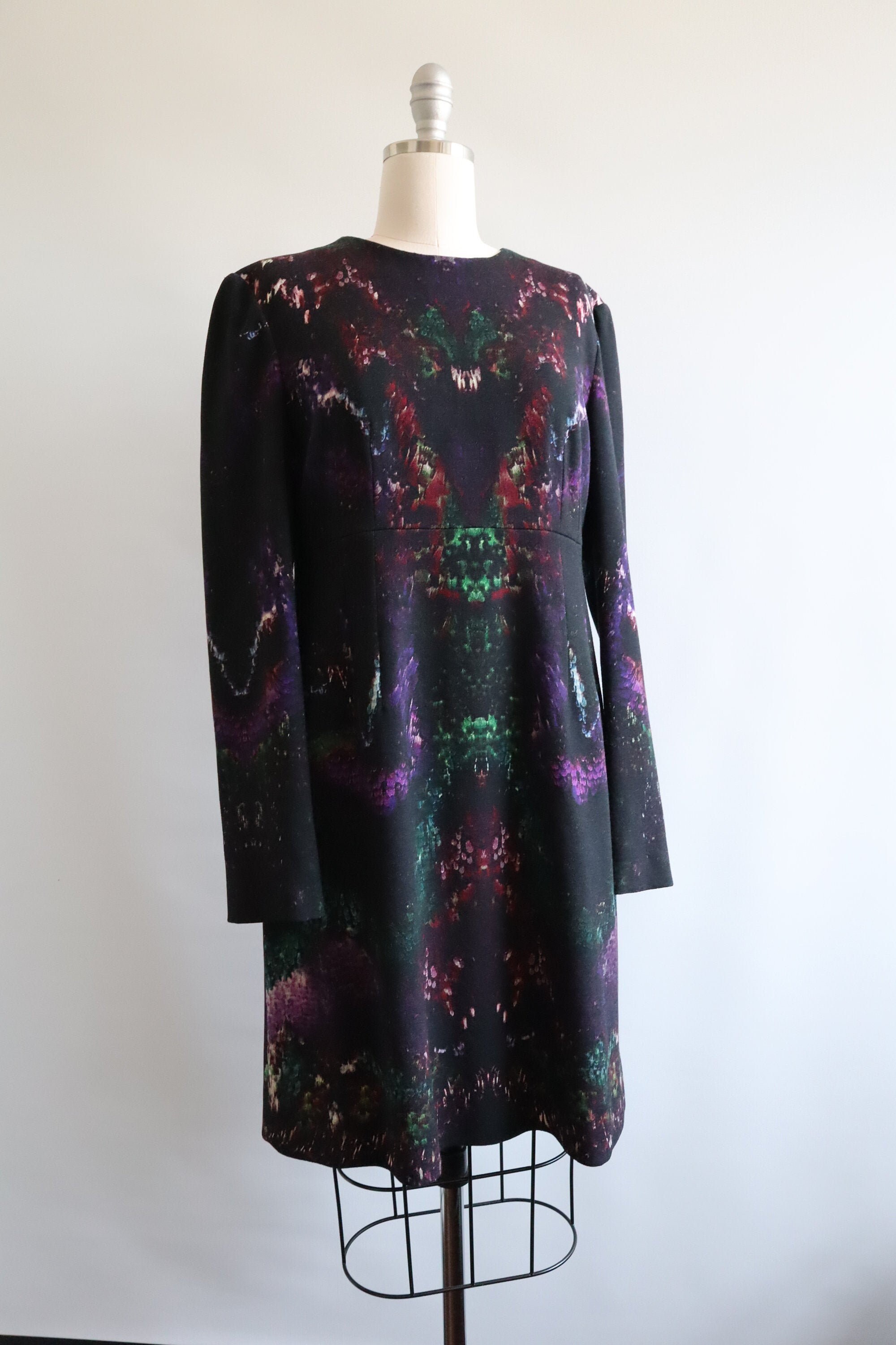 alexander mcqueen black feather dress 2010 Alexander McQueen Black Crepe & Sheer Illusion Lace High-Low Gown