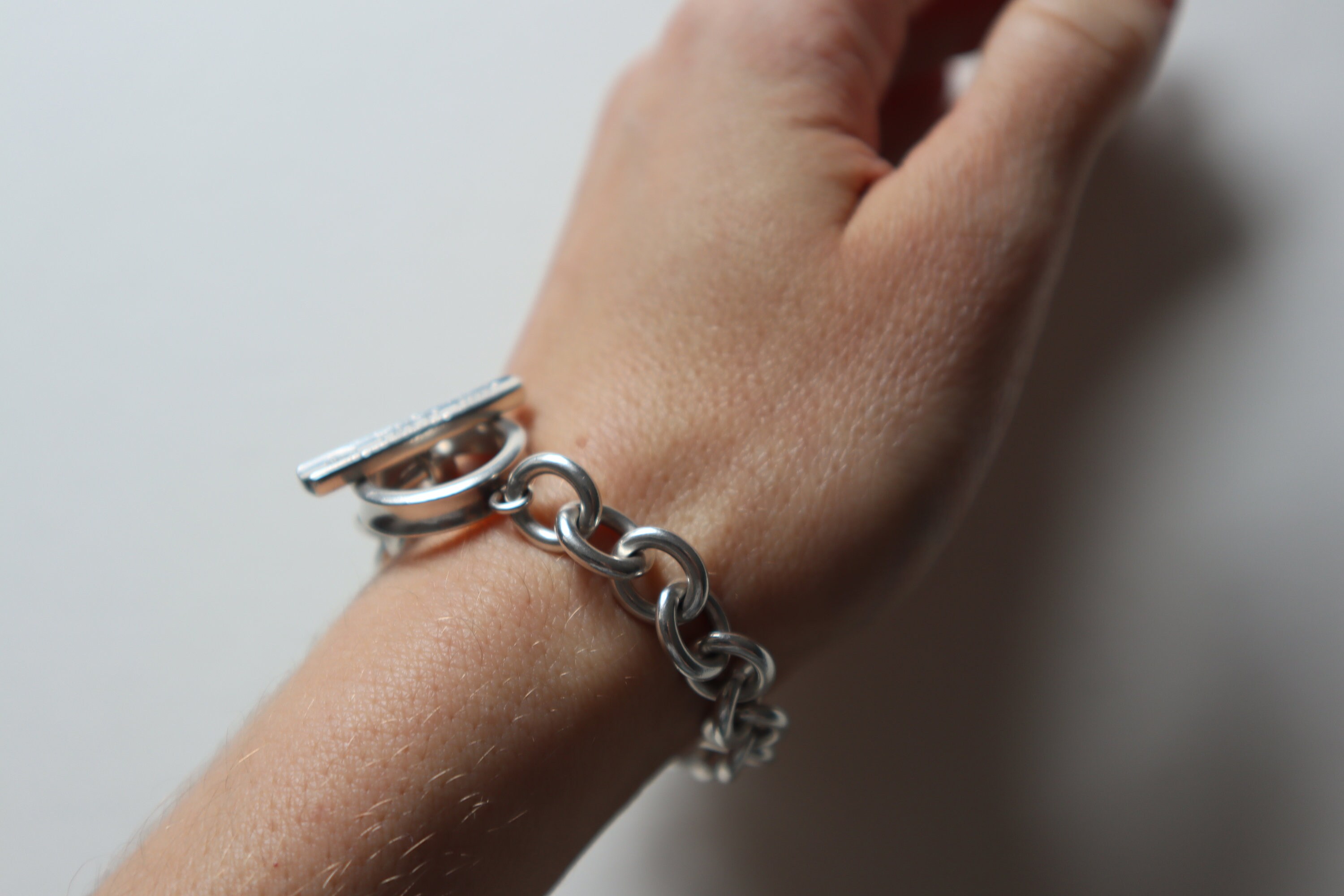 Tiffany & Co 1837 Toggle Chain Charm Bracelet Sterling Silver - Etsy