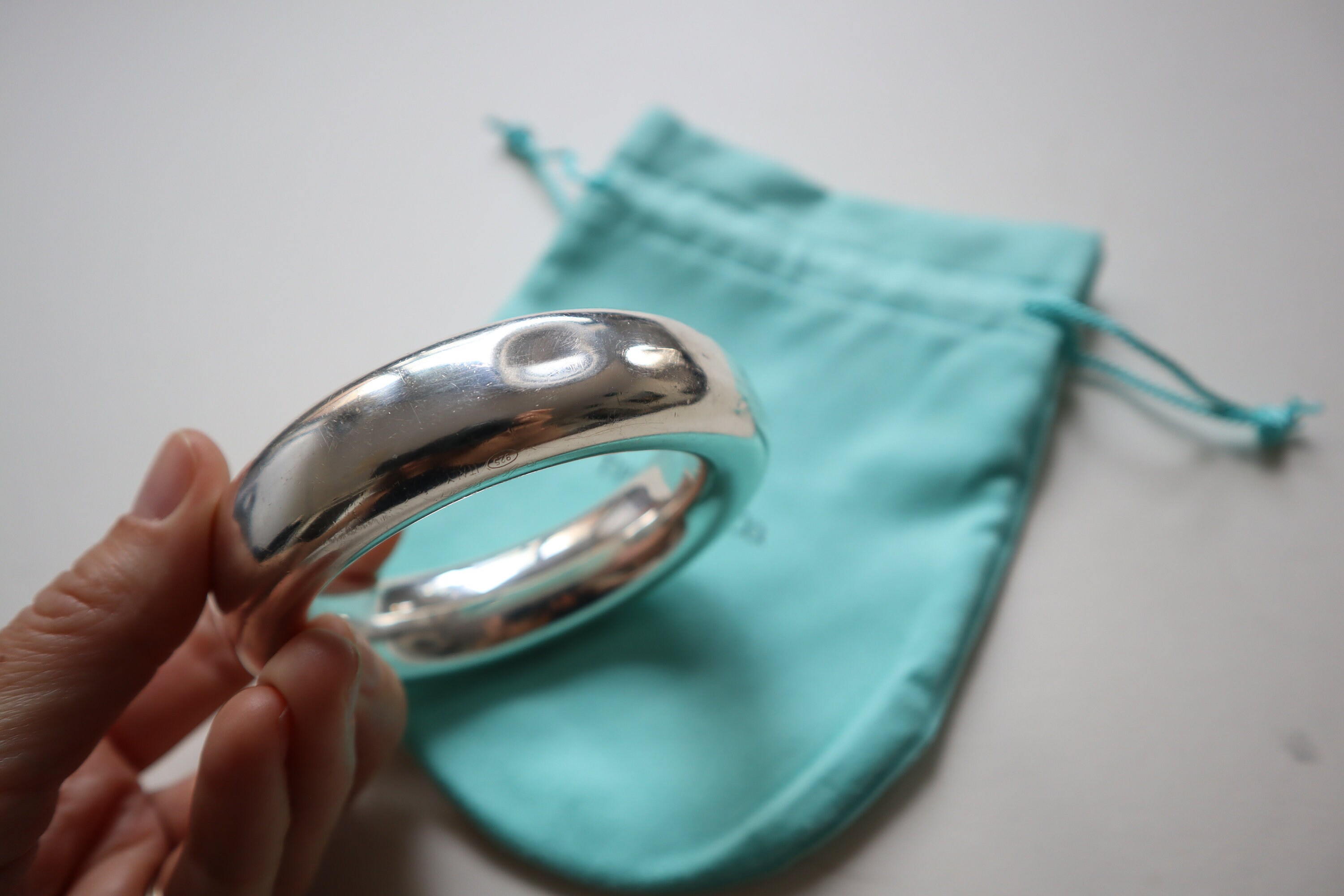 Tiffany & Co Donut Bangle Cuff Sterling Silver Small Elsa