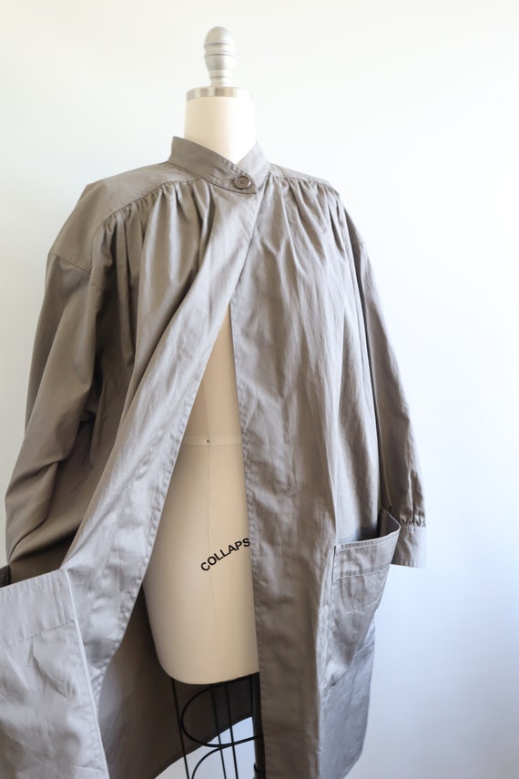 Akris Vintage Grey Jacket Chore Coat Lightweight … - image 2