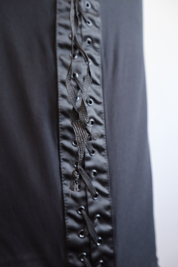 D&G Black Lace Up Skirt Dolce Gabbana 28 42 Corset - image 4