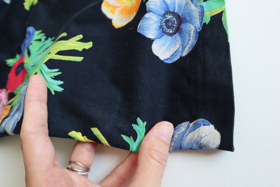 90s Kenzo Anemone Floral T-Shirt Black - image 5