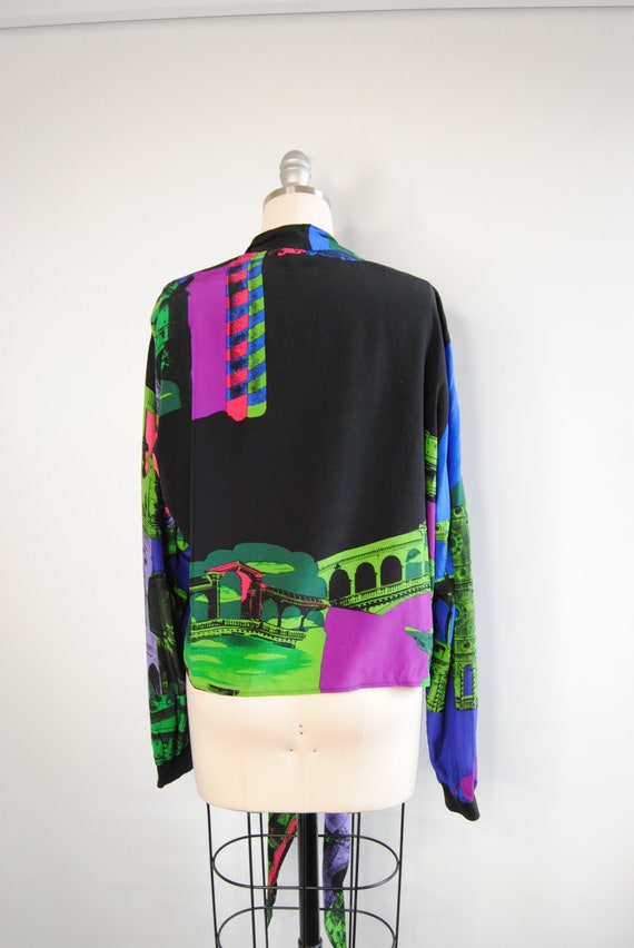 90s Genny Silk Wrap Shirt Women's Gianni Versace … - image 5