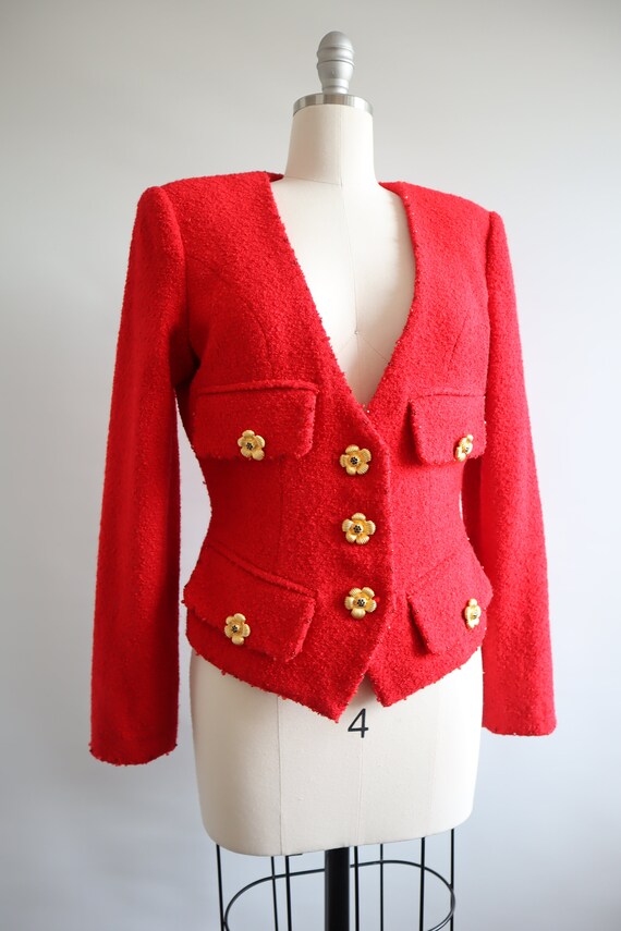 Boucle suit jacket cheap