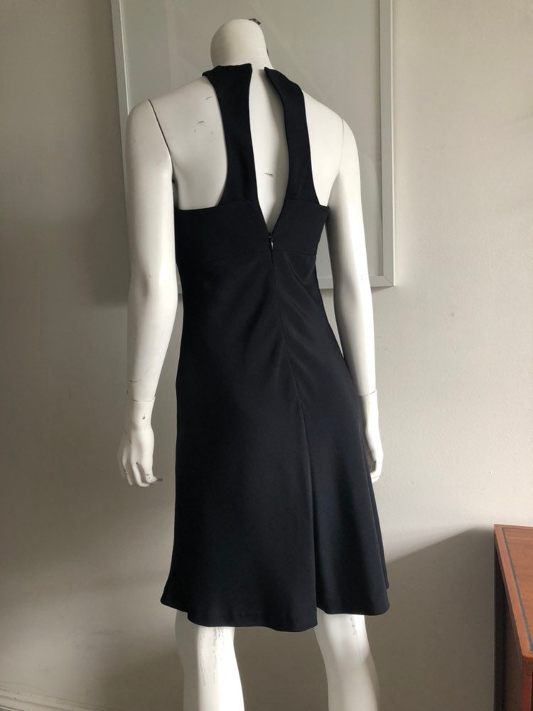 Giorgio Armani Little Black Dress With Choker Sz 2 4 90s - Etsy