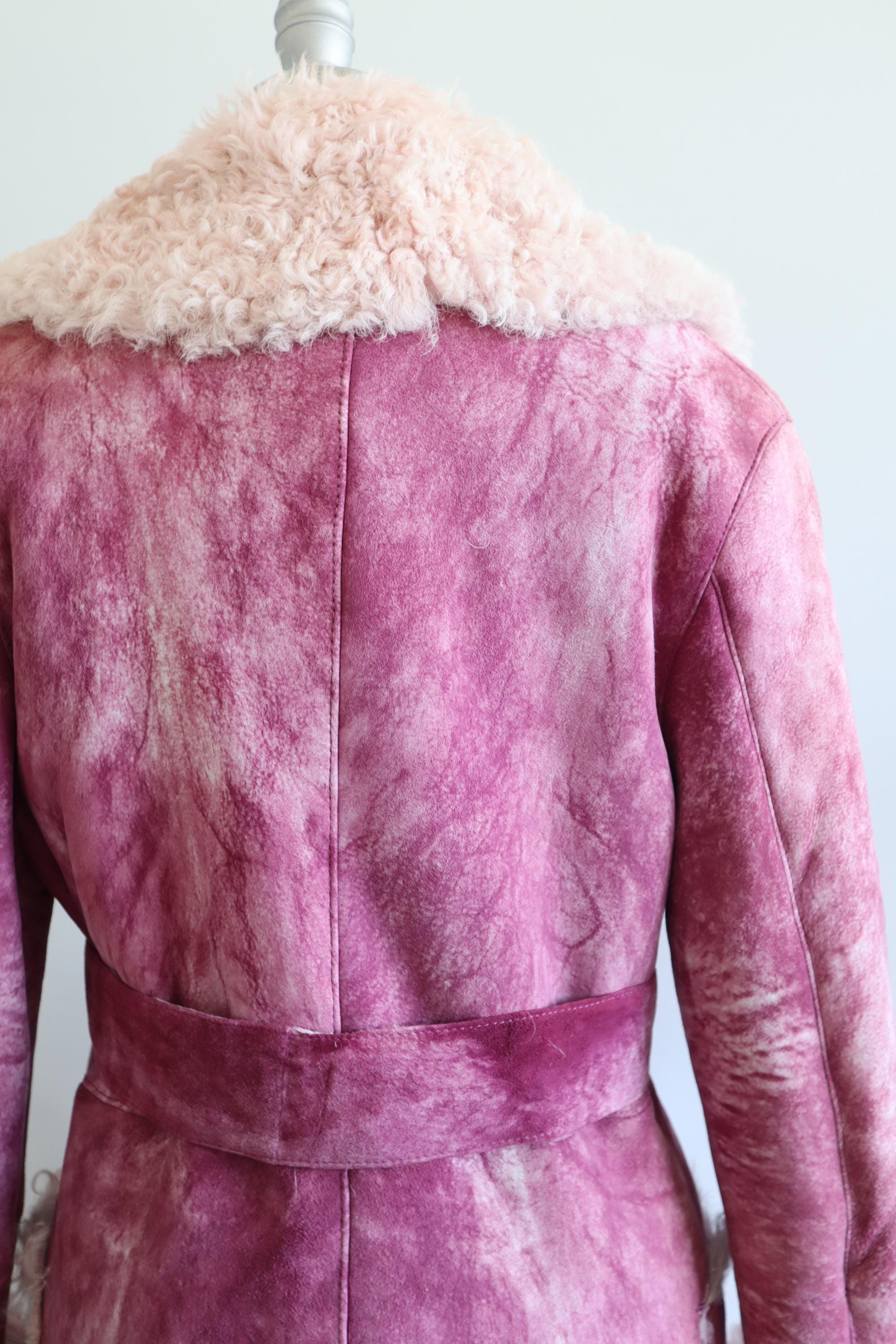 新品Christian Lacroix Parisアルパカ コート ピンク 秋冬 Christian Lacroix Shearling Fur Coat Purple Bazar Belted Long