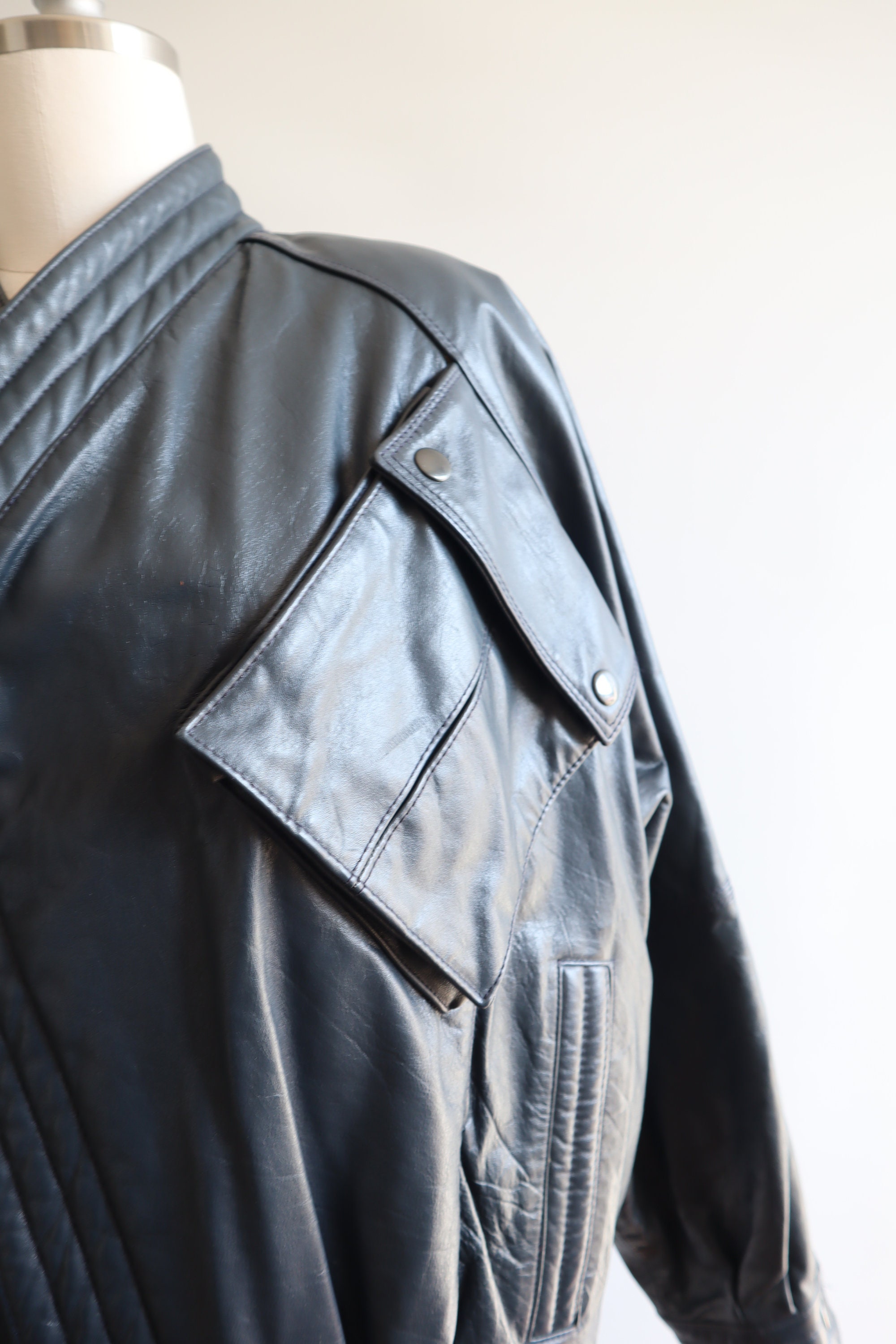 90's] Old Anne Marie Beretta Leathered Jacket size.t42