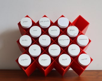 Vintage Kartell Panton Era Red Copco Lubge Randel Spice Rack Desk Accessory Pop