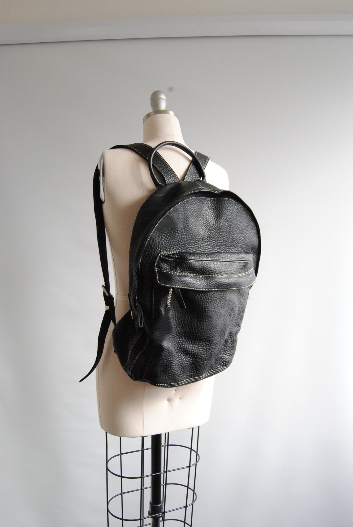 Roots Canada Large Leather Backpack in Black Etsy Canada
