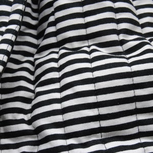 Vuokko Vintage Black and White Striped Outerwear Jacket Coat Padded Finland Cotton Vegan image 7