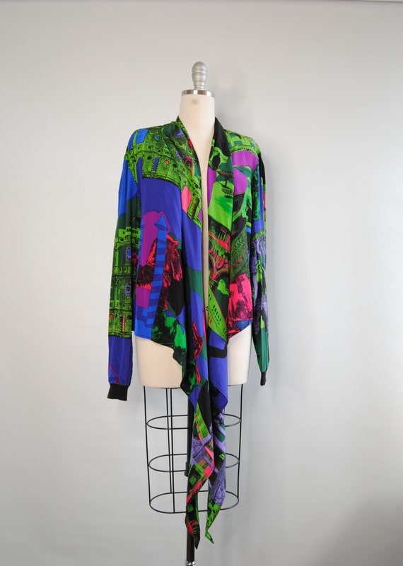 90s Genny Silk Wrap Shirt Women's Gianni Versace … - image 3