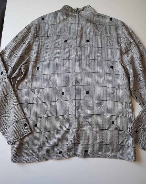 Gianni Versace silk Overall handle Long sleeve shirt tops multicolor 40