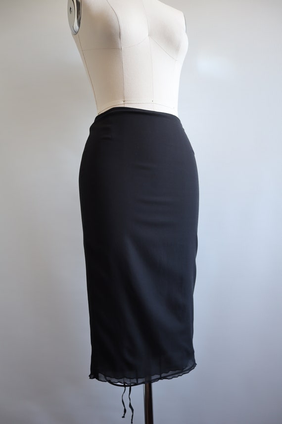 D&G Black Lace Up Skirt Dolce Gabbana 28 42 Corset - image 3