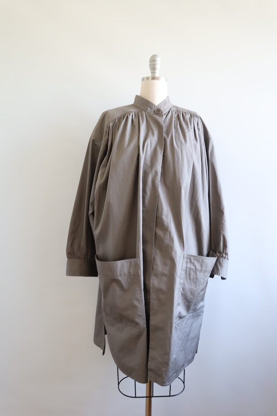 Akris Vintage Grey Jacket Chore Coat Lightweight … - image 1