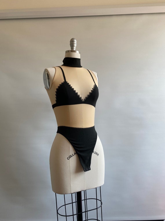 Wolford X Jean Paul Gartier Nude Black Bodysuit New in Box Size