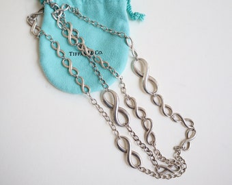 Tiffany 35" Endless Infinity Necklace Sterling Silver Multi Pendant XL necklace