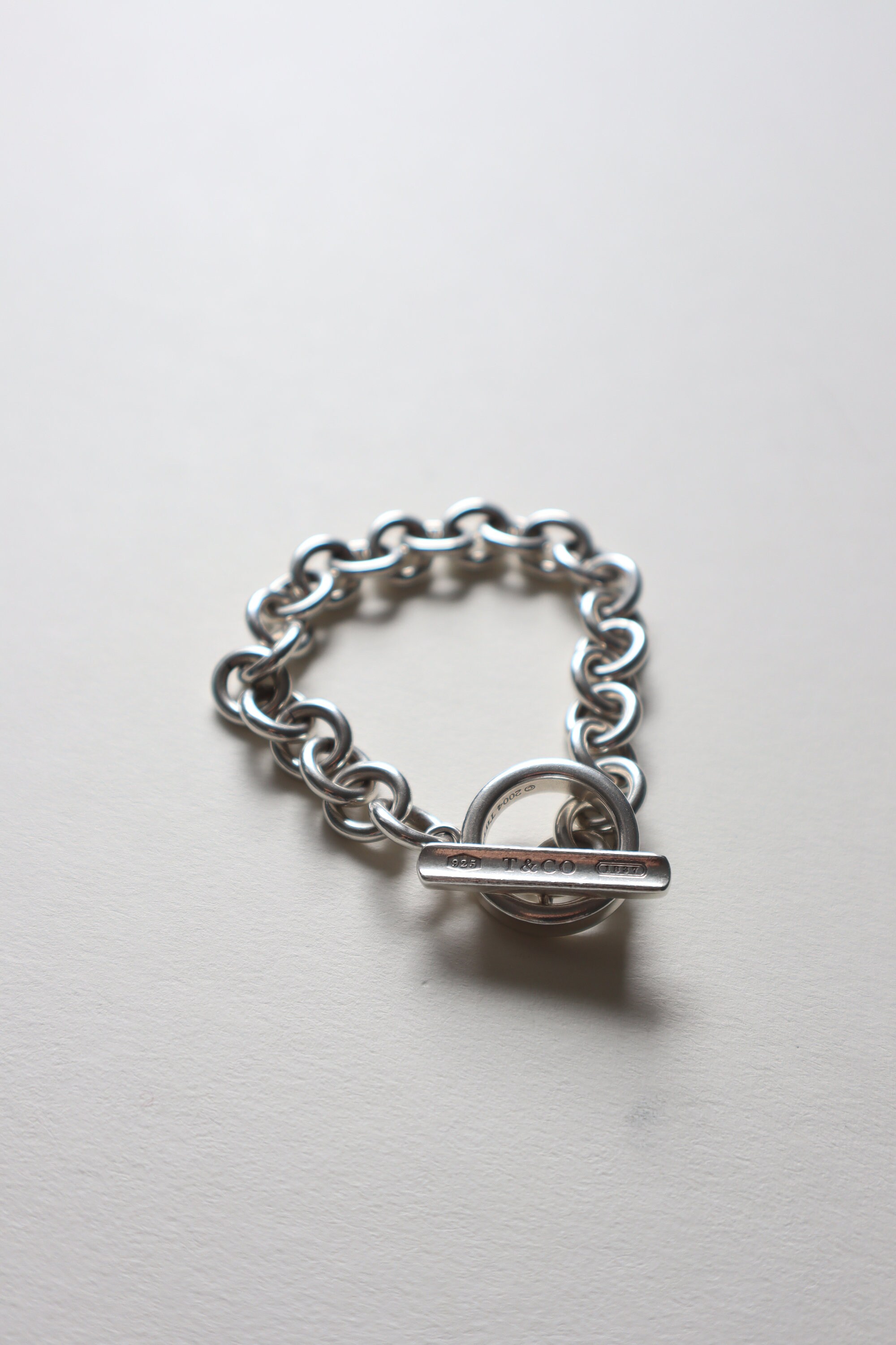 Tiffany & Co 1837 Toggle Chain Charm Bracelet Sterling Silver - Etsy