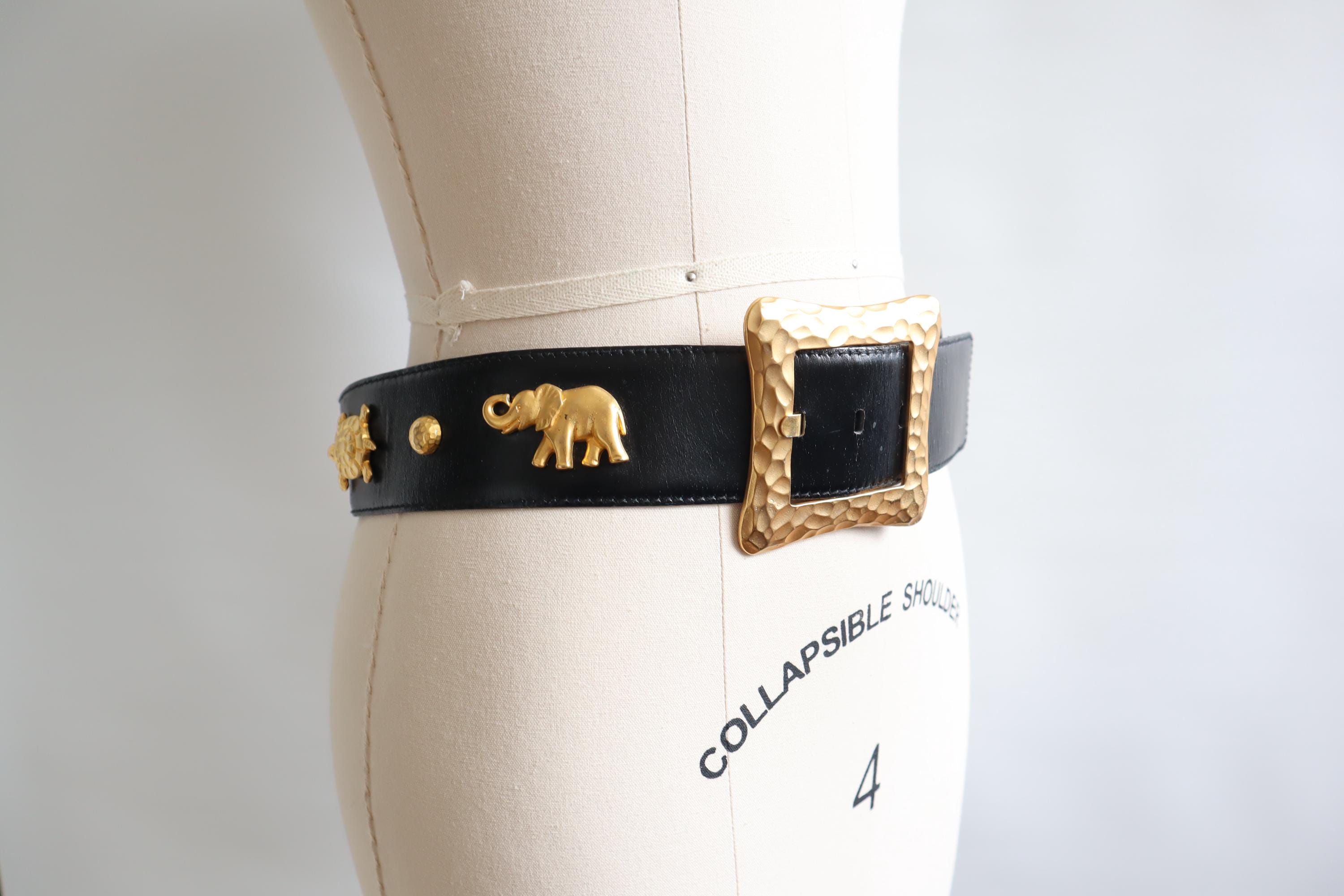 ESCADA エスカーダ　ベルト　象モチーフ　ゴールド金具　黒　ヴィンテージ il_fullxfull.6823750372_8v7i.jpg