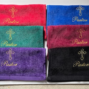 Pastor Towel / Pastor Appreciation Gift/  Religious/ Christian/  Pastor/ Bishop/ Minister / Elder.