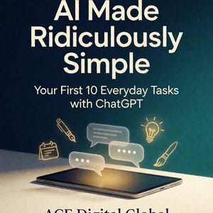 ChatGPT Guide for Beginners 55+ | 10 Everyday Tasks | Printable AI Workbook | Digital PDF