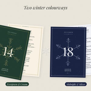 Utskrivbar adventskalender med dikter, nedräkning till 24 klassiska juldikter, direktnedladdning, litterär present för vuxna bild 11