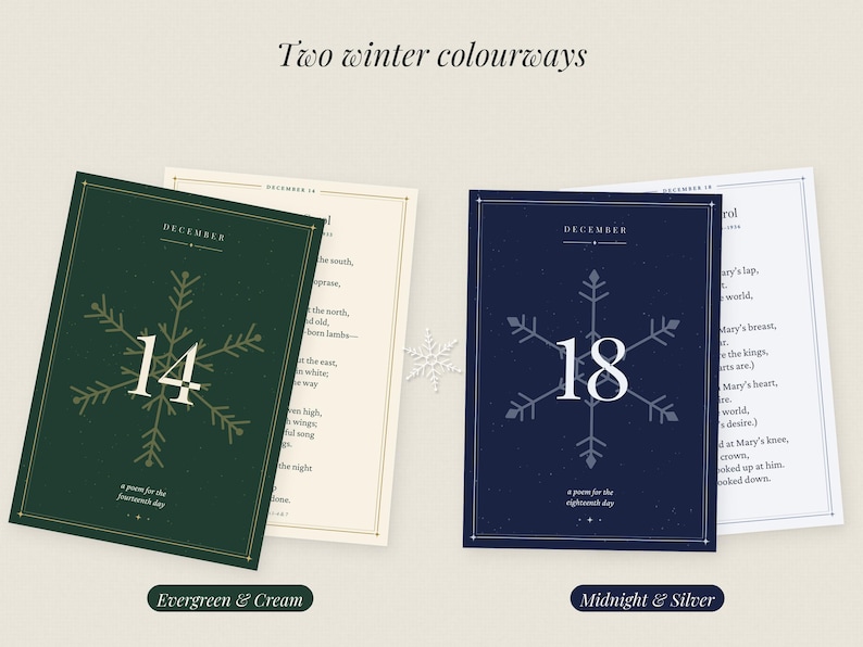 Utskrivbar adventskalender med dikter, nedräkning till 24 klassiska juldikter, direktnedladdning, litterär present för vuxna bild 11
