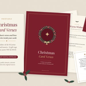 Korta julkortsverser, 50+ klassiska juldikter och meddelanden att skriva i kort, utskrivbara och digitala julkortsordspråk