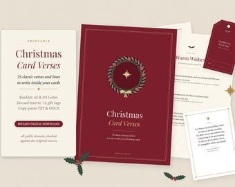 Short Christmas Card Verses, 50+ Classic Christmas Poems & Messages to Write in Cards, Printable and Digital Christmas Card Sayings