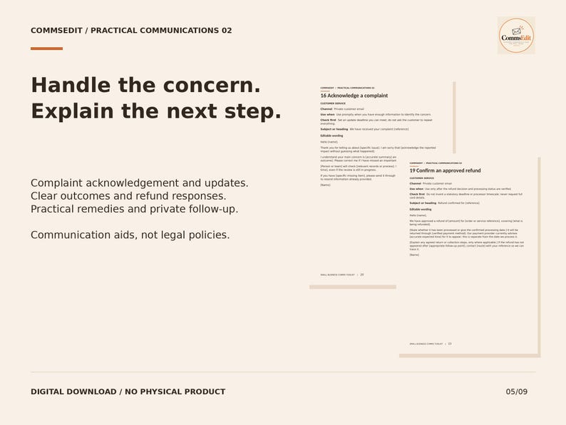 Small Business Communication Toolkit | Customer Service Templates ...