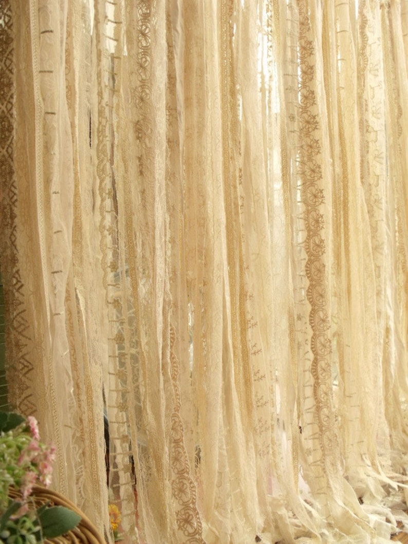 Custom 84 Large Boho ROMANTIC Crochet Curtain vintage Etsy