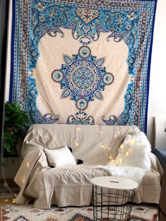 Natural Slipcover. HUGE Linen Blend Sofa Scarf . Sofa Cover. Etsy