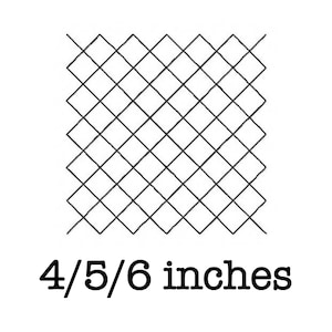 Puede incluir: Un patrón de cuadrícula en blanco y negro con el texto "4/5/6 pulgadas".