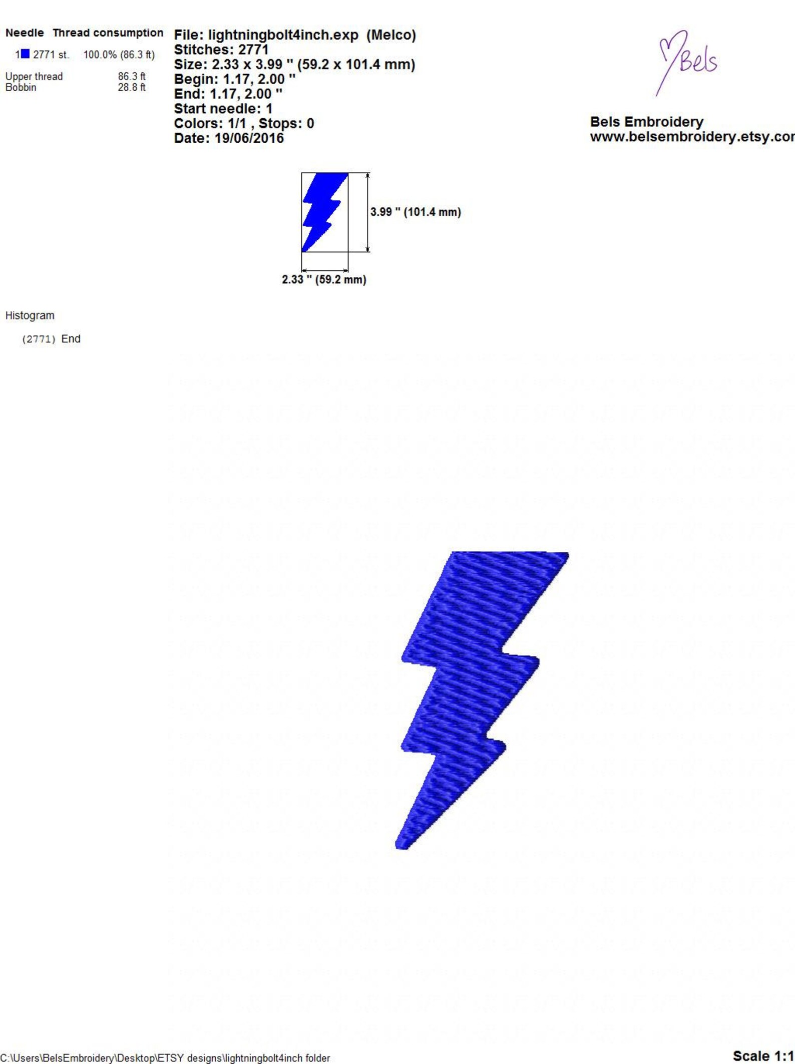 Lightning Bolt Machine Embroidery Design 2/3/4 Inch Instant Etsy