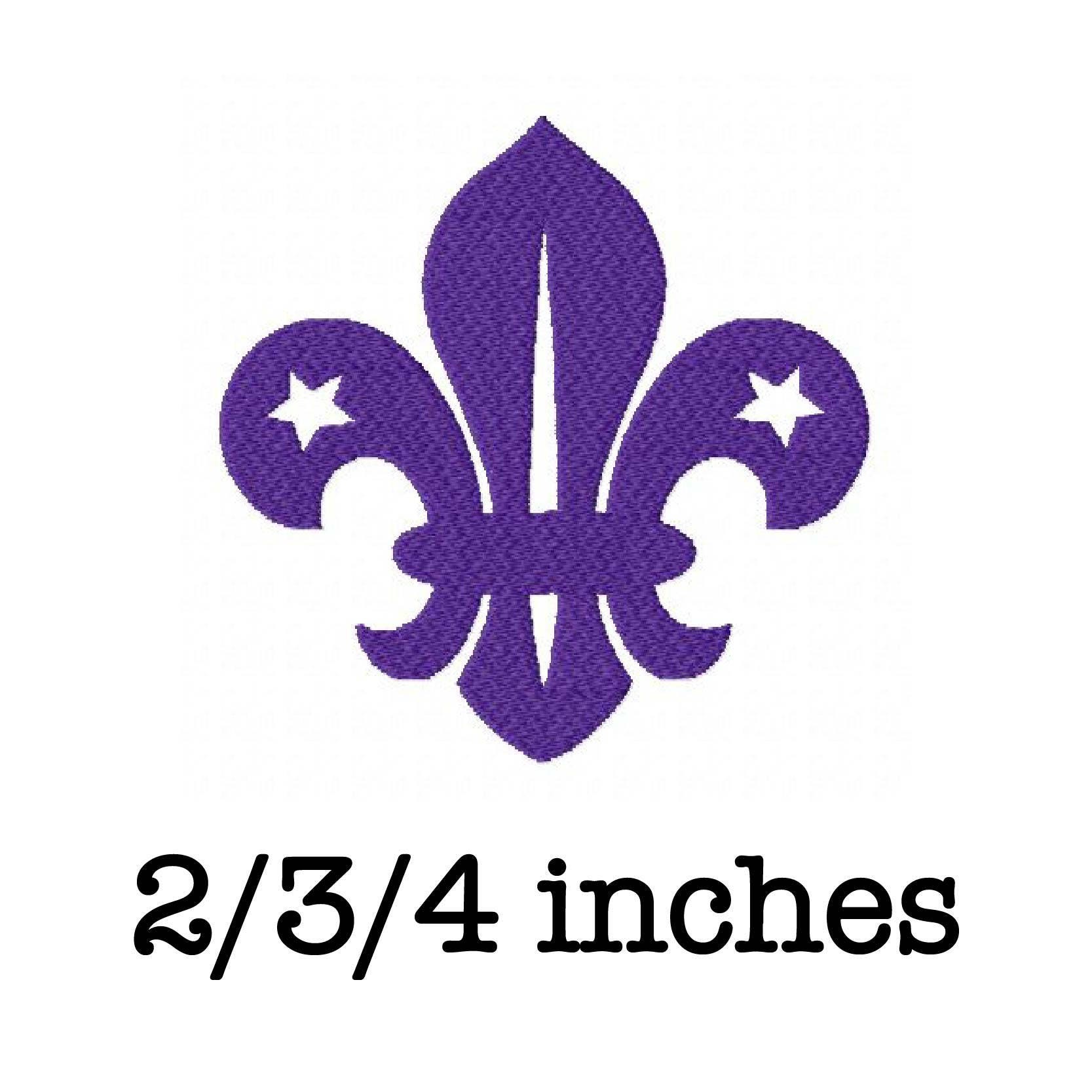 Scouts Logo Fleur De Lis Machine Embroidery Design 2/3/4 Inch Etsy