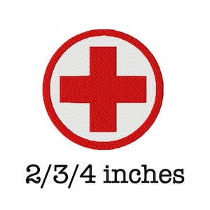 Medic hospital machine embroidery design 2/3/4 inch instant download