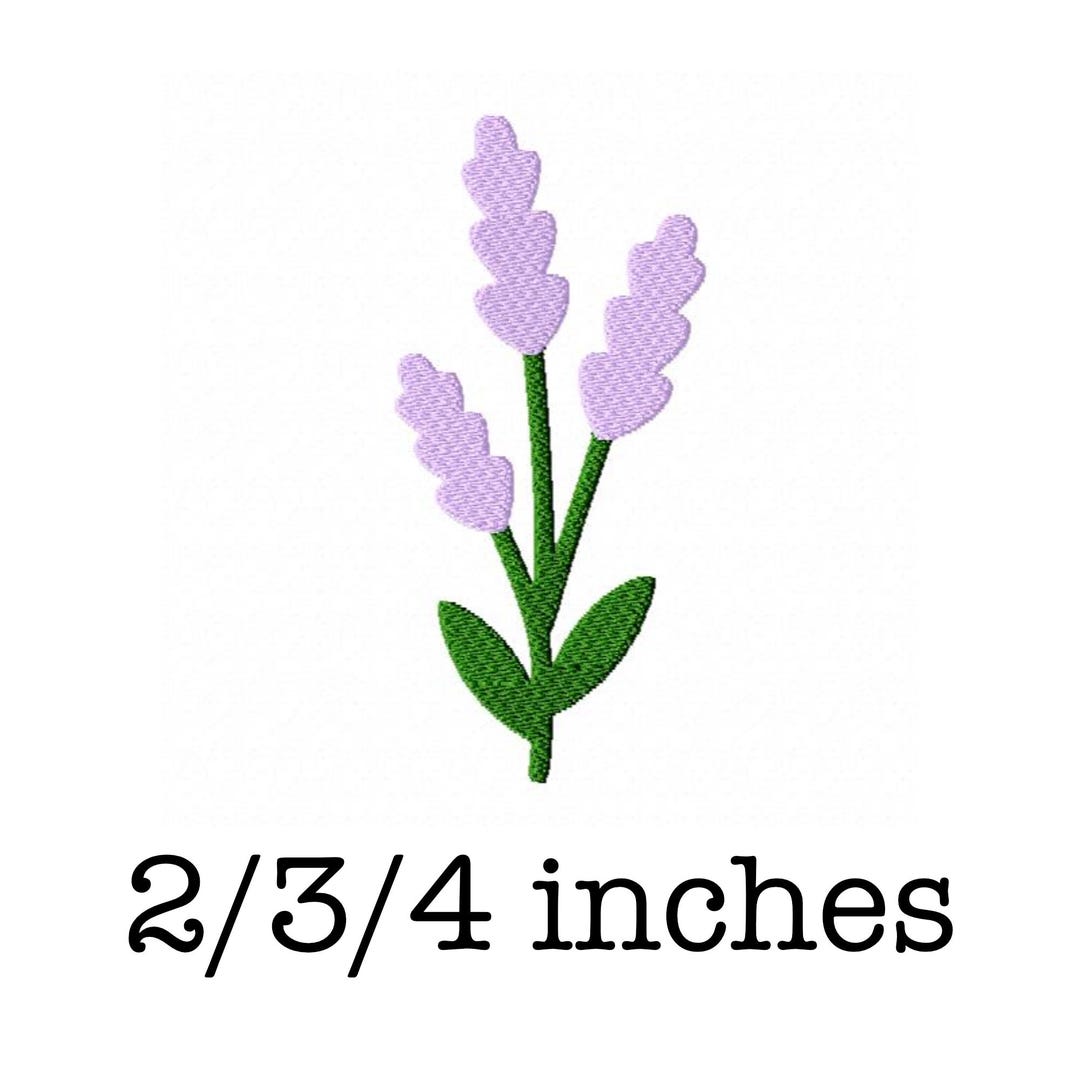 Lavender Machine Embroidery Design 2/3/4 Inch Instant Download - Etsy