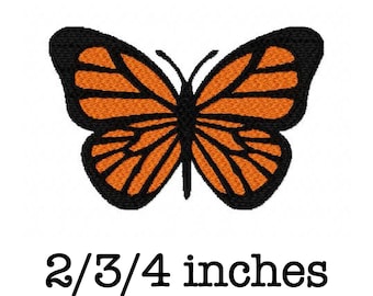 Monarch butterfly machine embroidery design 2/3/4 inch instant download