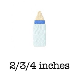Baby bottle machine embroidery design 2/3/4 inch instant download