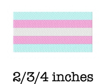 Transsexual pride flag machine embroidery design 2/3/4 inch instant download