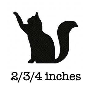 Nach oben greifende Katze Silhouette Stickdatei Stickdatei für die Stickmaschine