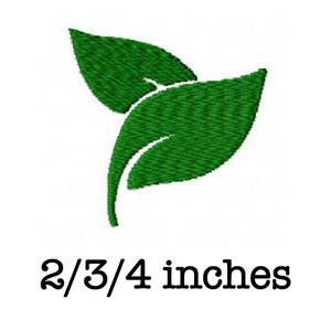 Leaves nature spring machine embroidery design 2/3/4 inch instant download