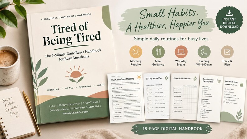 Very Busy Daily Routine 5-minute Daily Reset Handbook for Busy Adults, Wellness Workbook PDF - Etsy