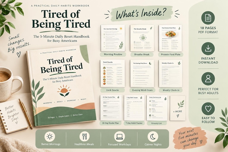 Very Busy Daily Routine 5-minute Daily Reset Handbook for Busy Adults, Wellness Workbook PDF - Etsy
