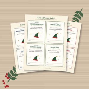 Elf Notes Printable, 48 Christmas Elf Notes, Funny Elf Notes, Kind Elf Notes, Elf Reminder Notes, Easy Elf Ideas, Instant Download